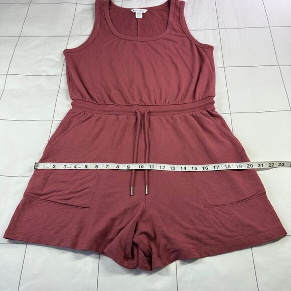 Athleta Balance Romper Womens Medium Petite Pink Sleeveless Soft Active Travel - Picture 10 of 14